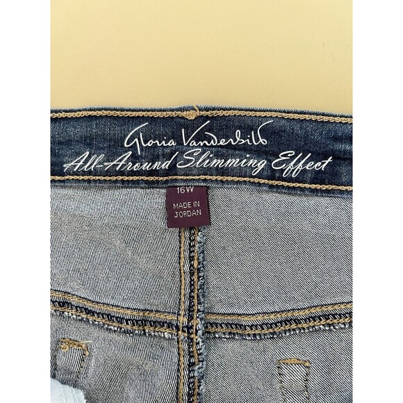 Gloria Vanderbilt All Around Slimming Effect Amanda Shorts Women’s 16W Blue - Picture 5 of 9